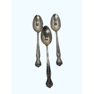 3 Rogers & Bros Reinforced Plate Teaspoons
